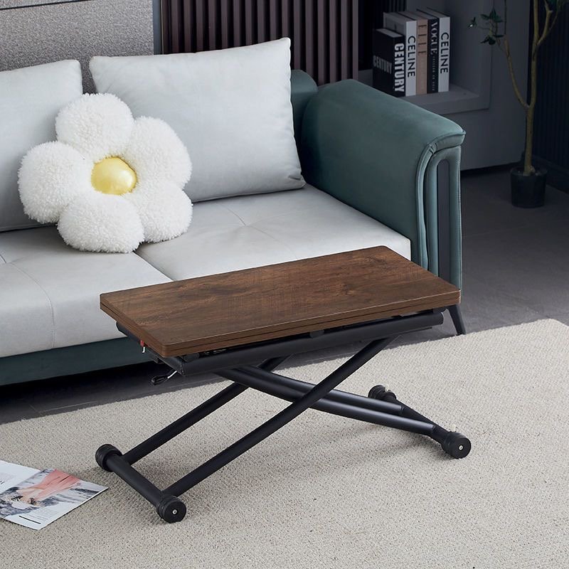 Flip-Open Lift Coffee Table with Two-Tone Convertible Top