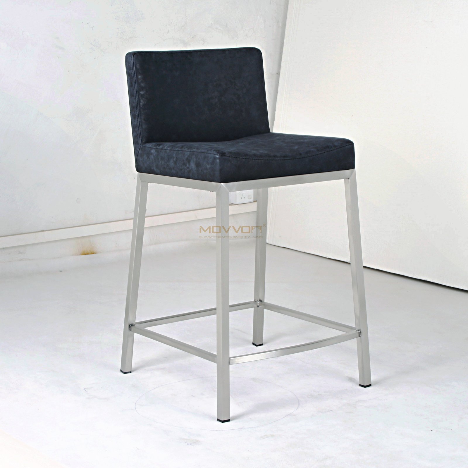 Round Loop Back Adjustable Swivel Bar Stool