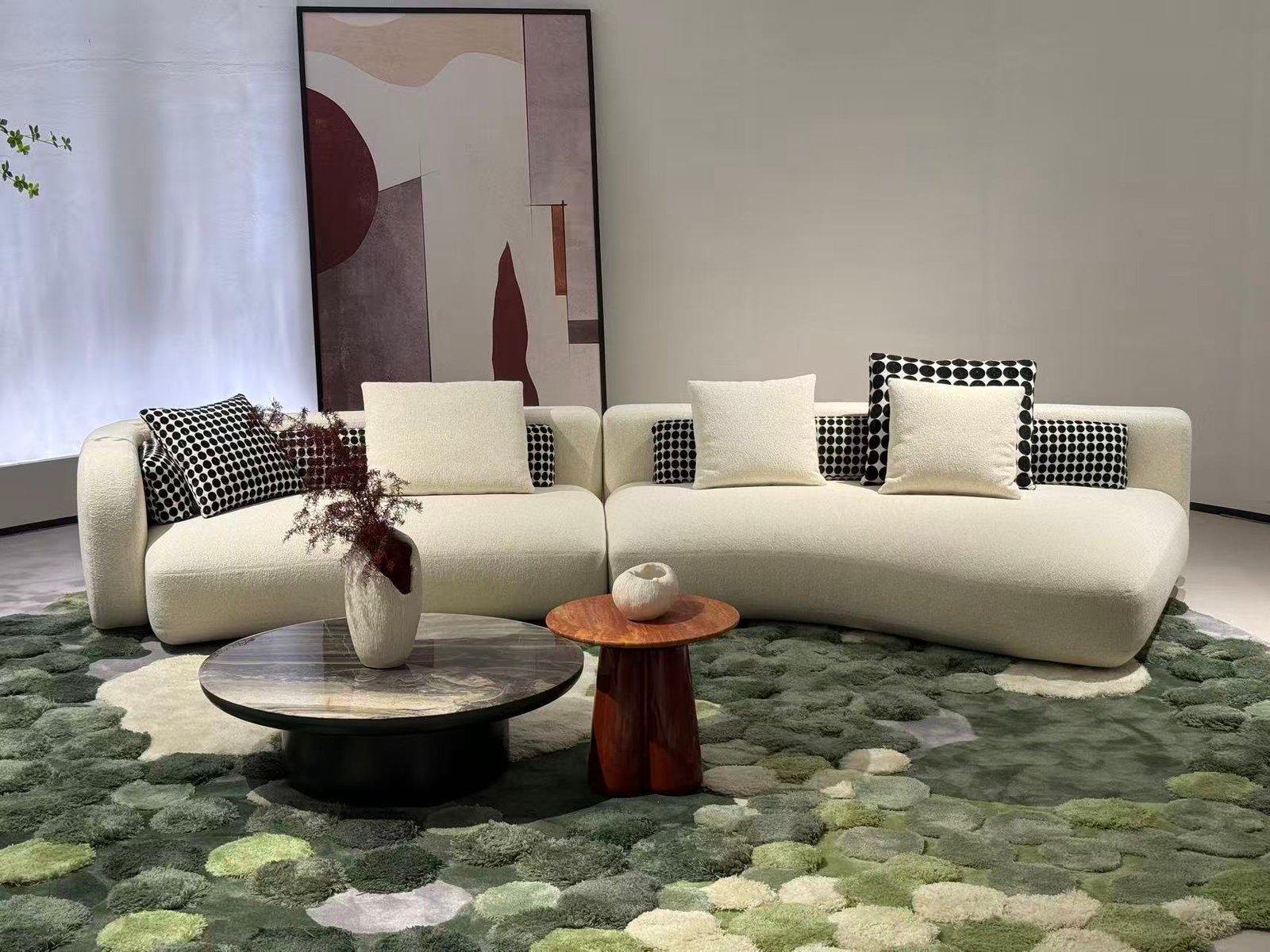 Cloud-Like Italian Modular Sofa for Curved Lounge Spaces