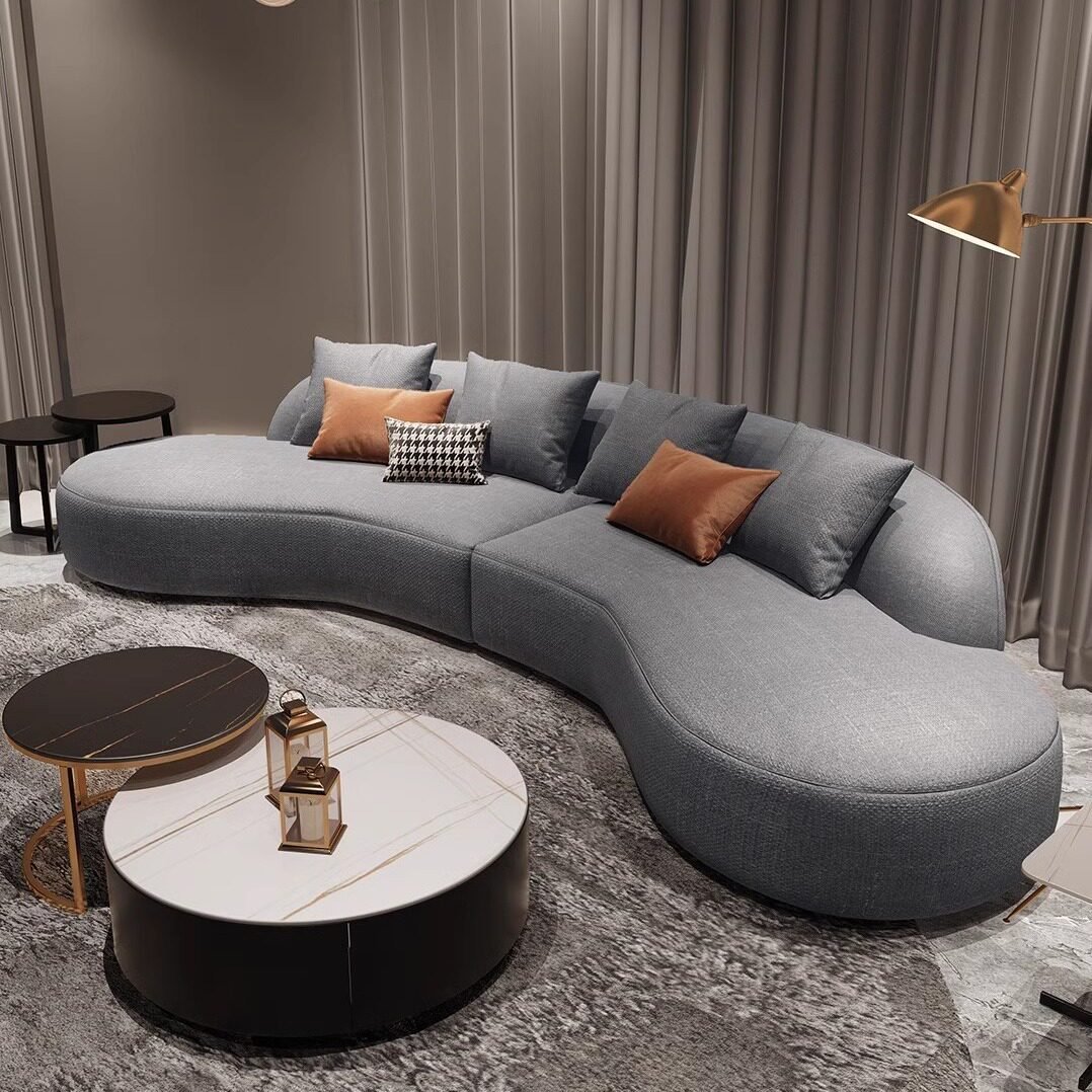 Crescent Arc Lounge Sofa for Soft Modern Interiors